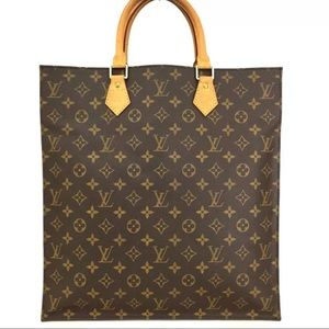 Authentic Louis Vuitton Monogram Sac Plat Tote Hnd